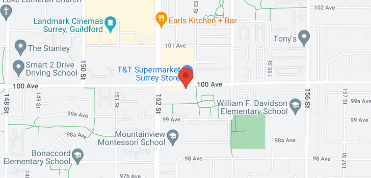 map of 107 15268 100 AVENUE